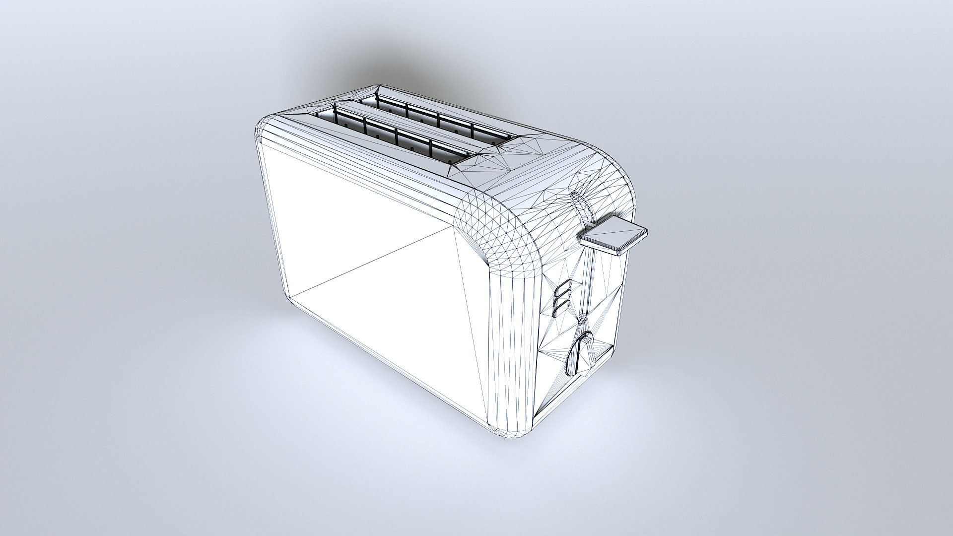 Toaster set 1 Low-poly 3D model_8