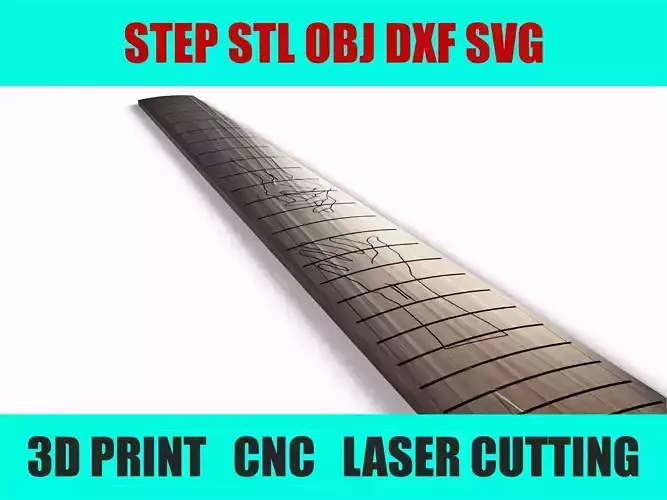 Guitar Fretboard Inlay Cover Hands Design 3D print model