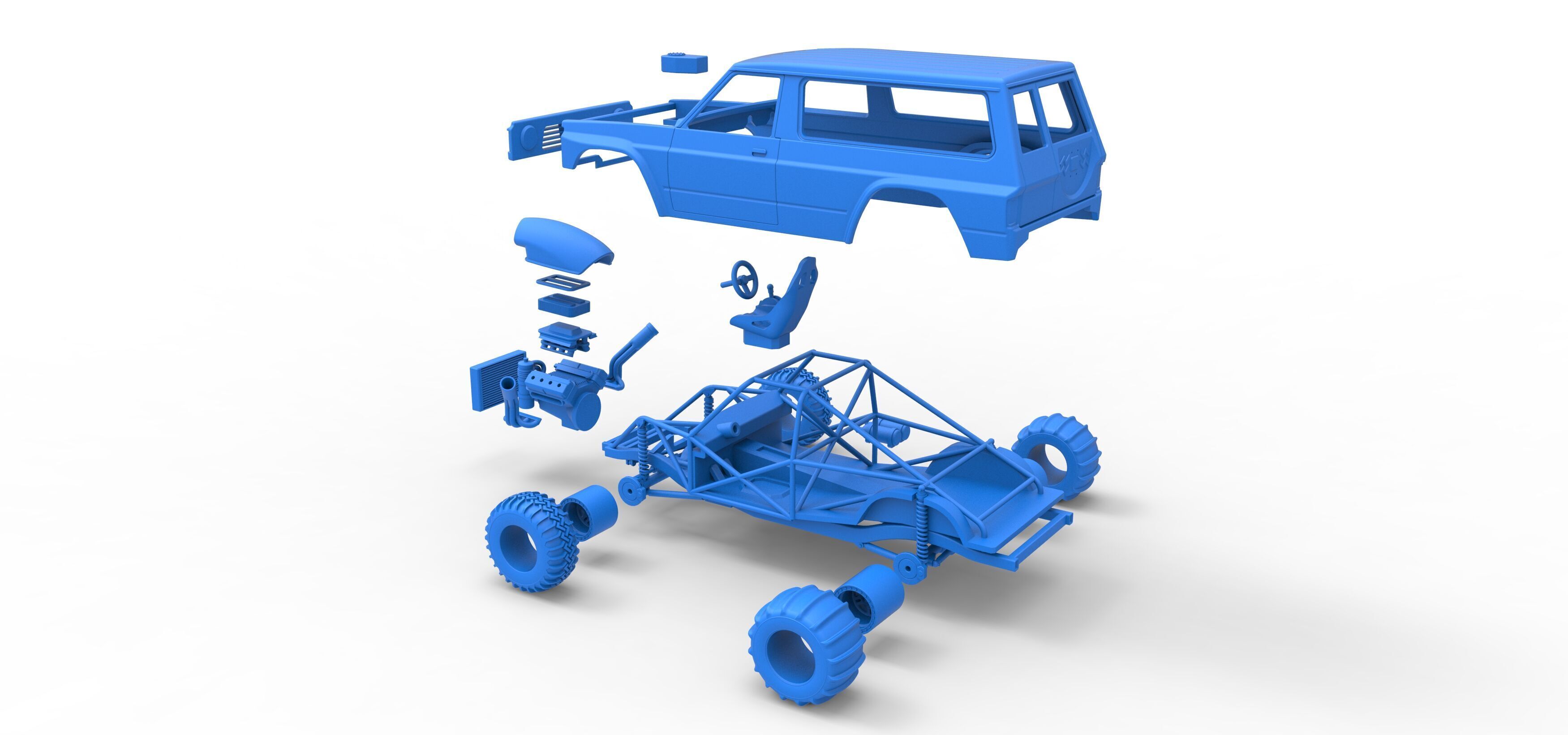 Uphill Sand Racing Dragster Version 4 Scale 1 to 25 3D print model_50