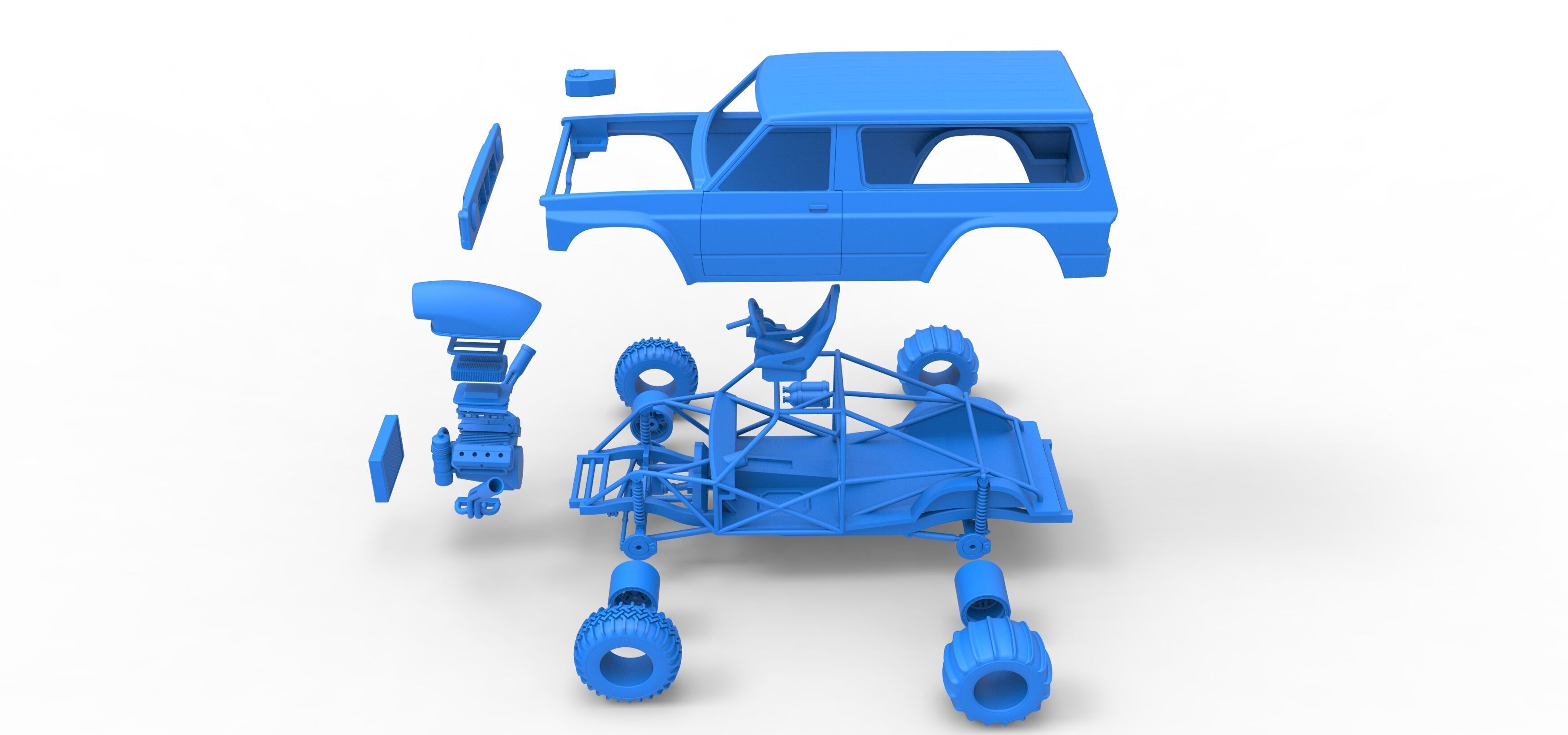 Uphill Sand Racing Dragster Version 4 Scale 1 to 25 3D print model_49