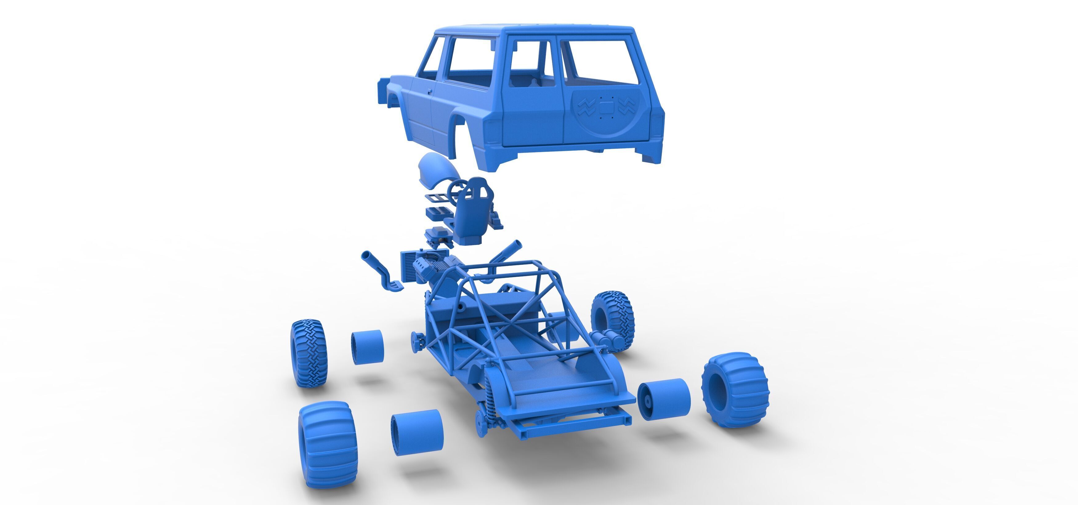 Uphill Sand Racing Dragster Version 4 Scale 1 to 25 3D print model_51