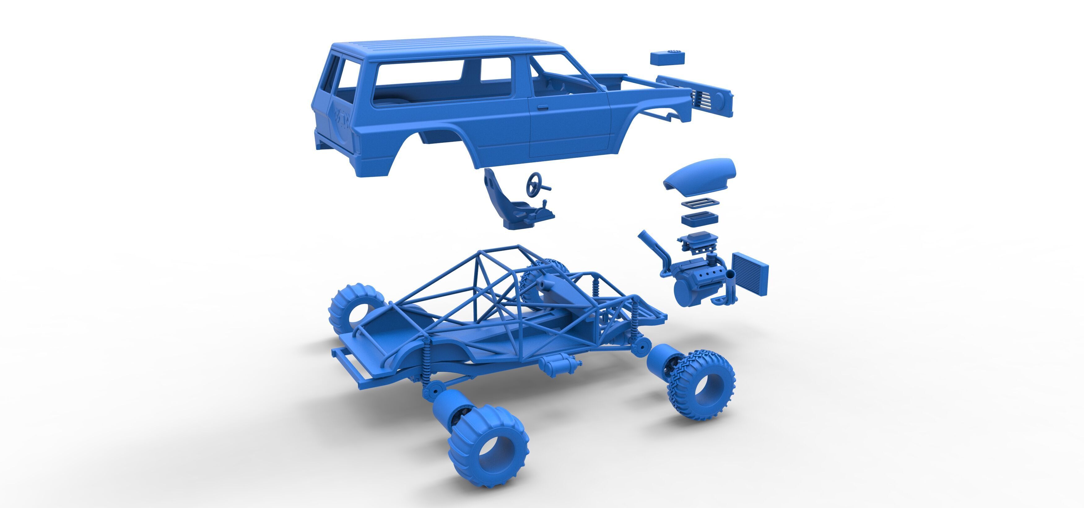 Uphill Sand Racing Dragster Version 4 Scale 1 to 25 3D print model_52