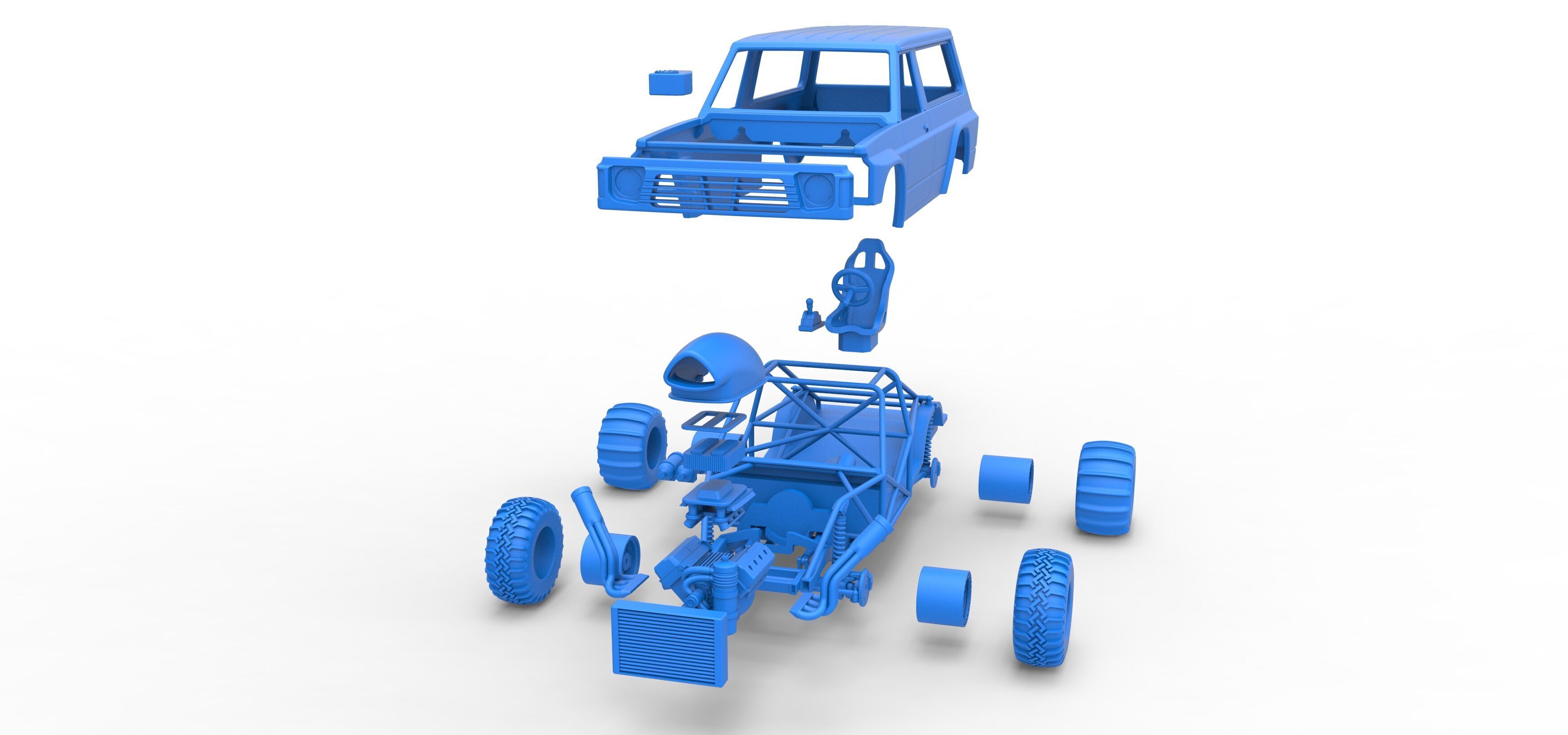 Uphill Sand Racing Dragster Version 4 Scale 1 to 25 3D print model_47