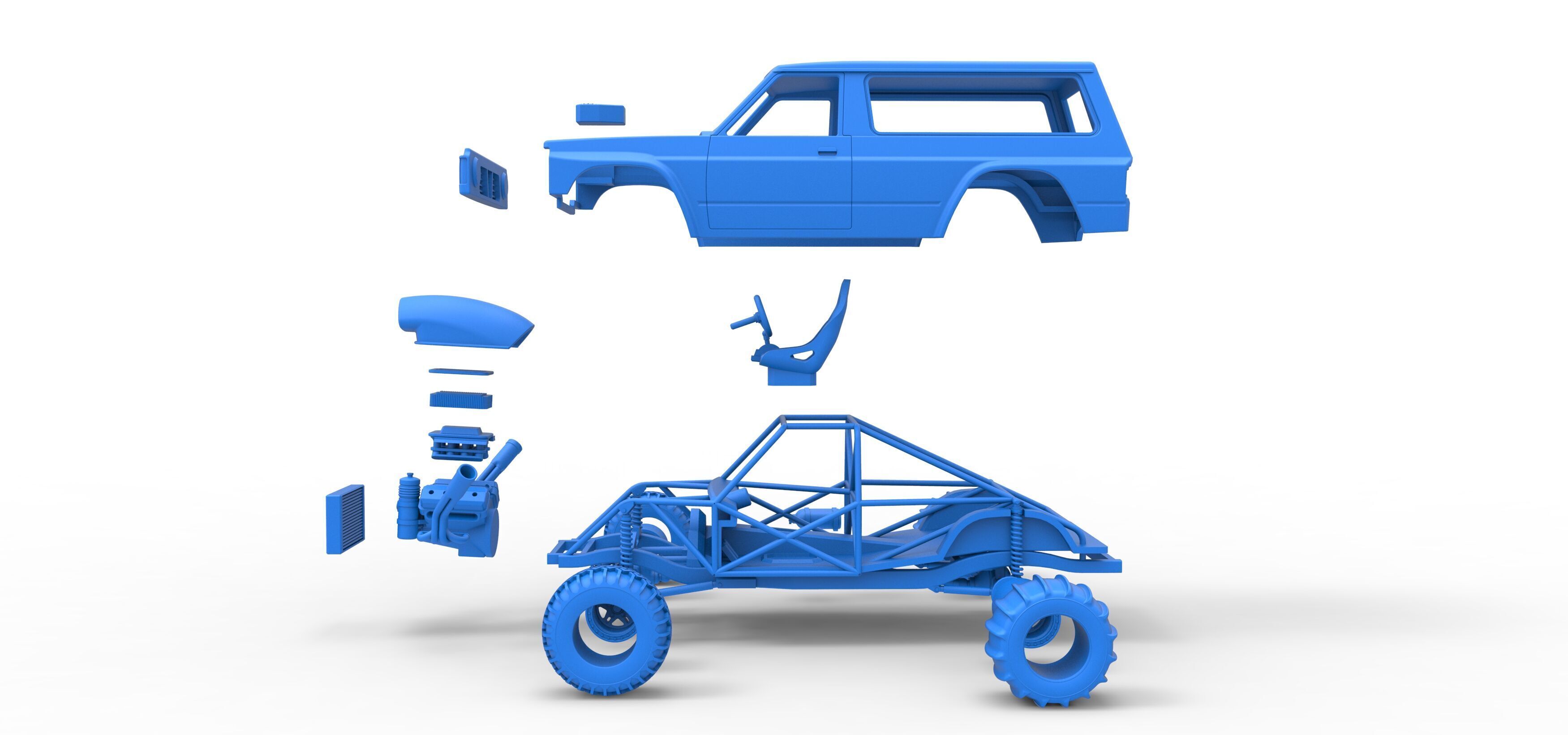 Uphill Sand Racing Dragster Version 4 Scale 1 to 25 3D print model_48