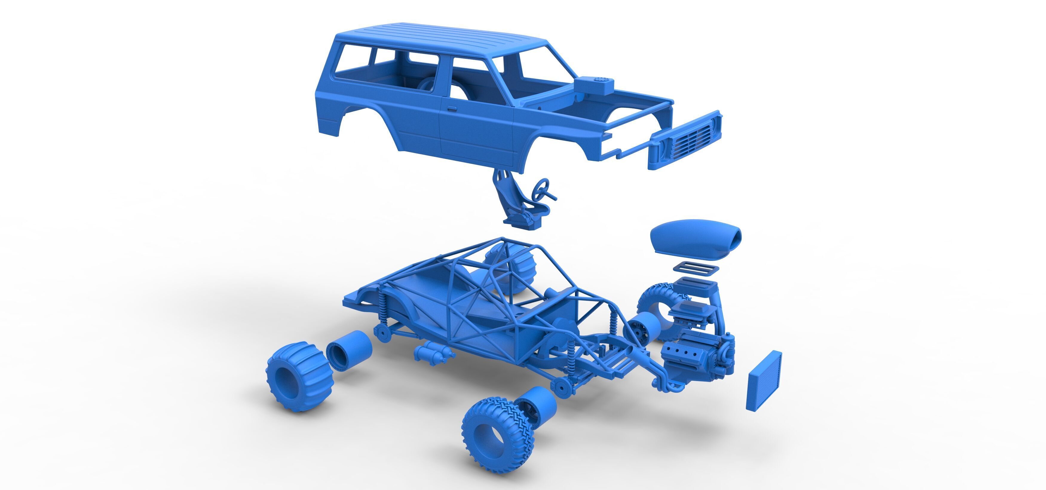 Uphill Sand Racing Dragster Version 4 Scale 1 to 25 3D print model_54