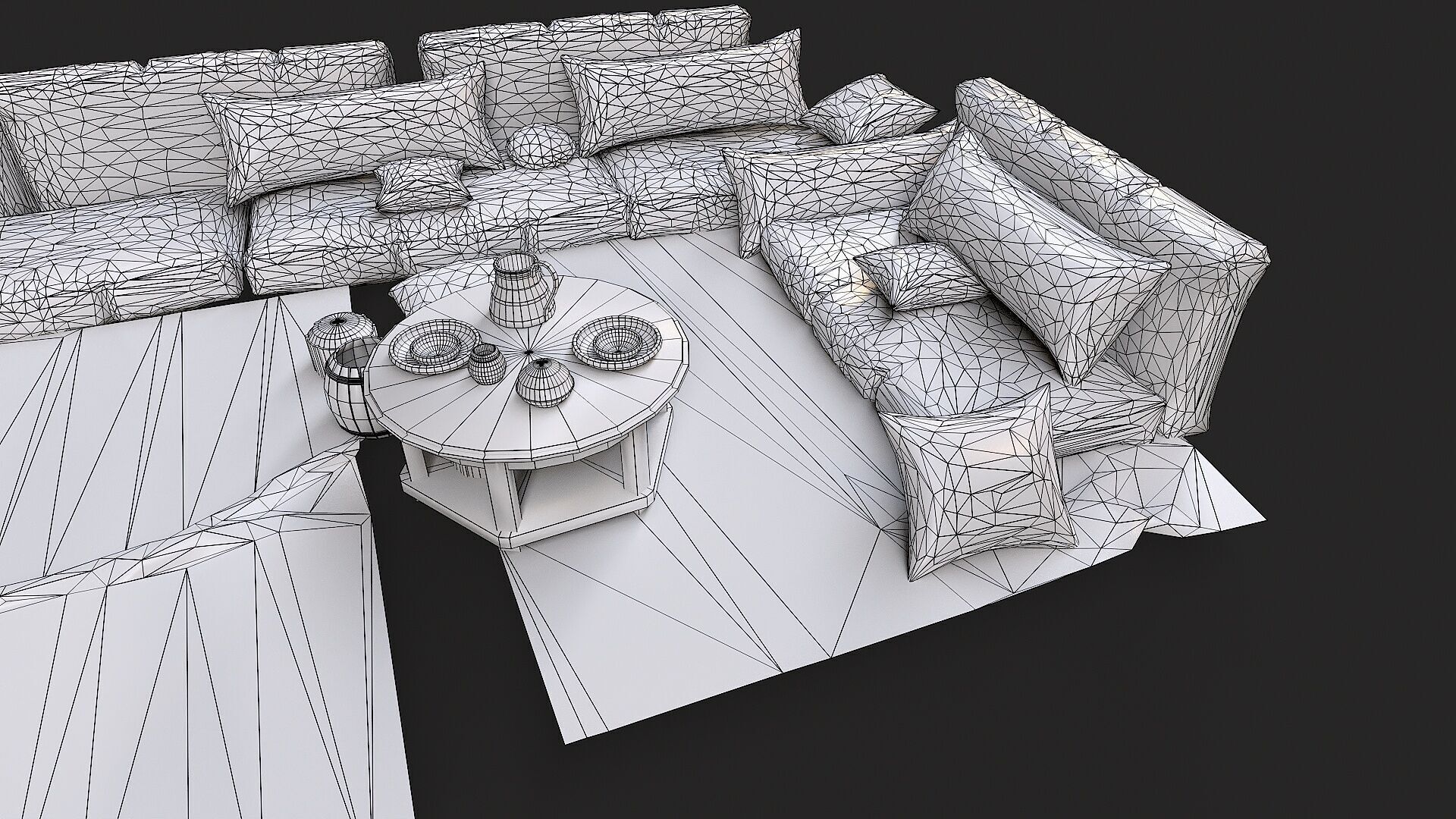 Old Traditional Eastern Nomads Tent 2 Low Poly PBR Low-poly 3D model_19