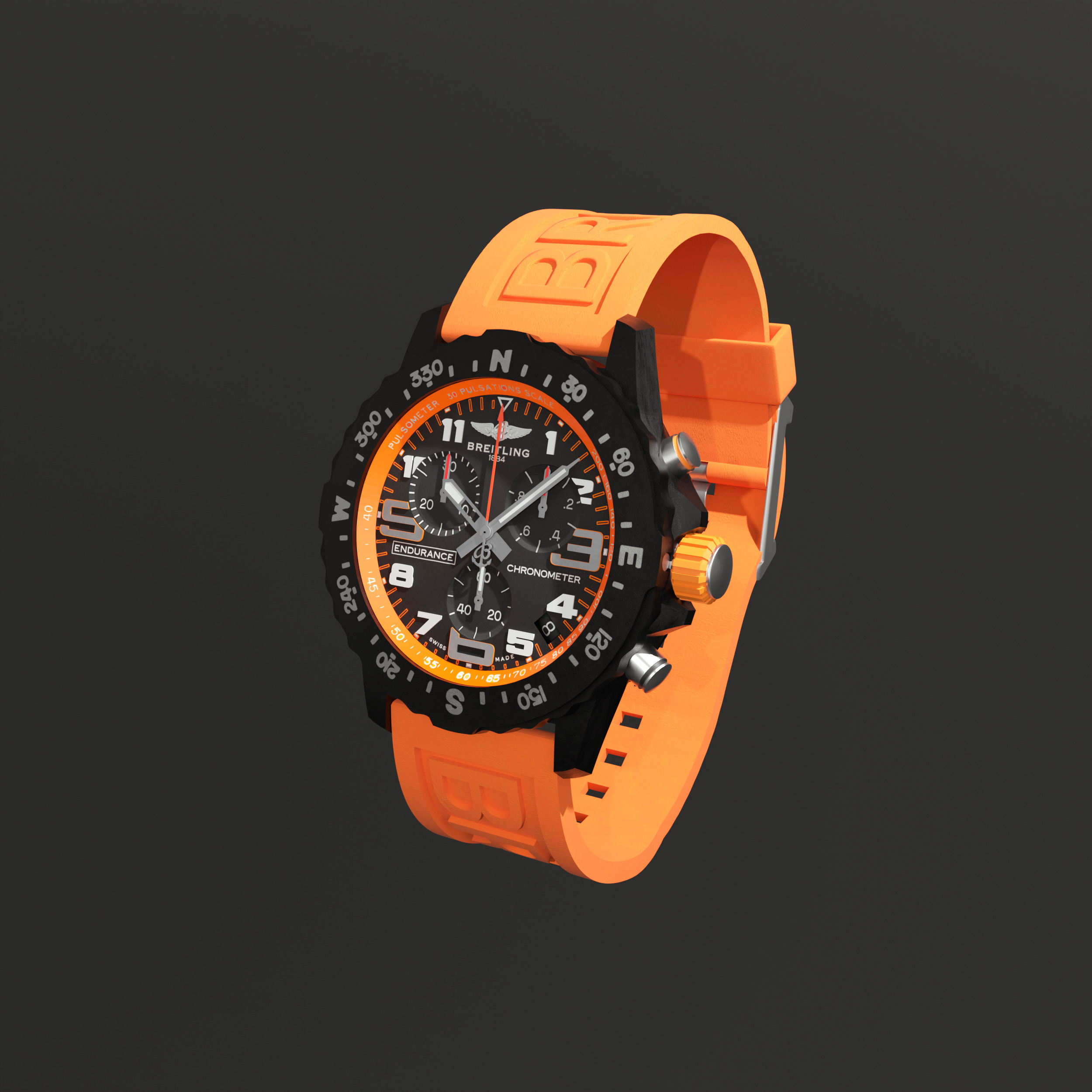 Wristwatch - Breitling endurance pro 3D model_3