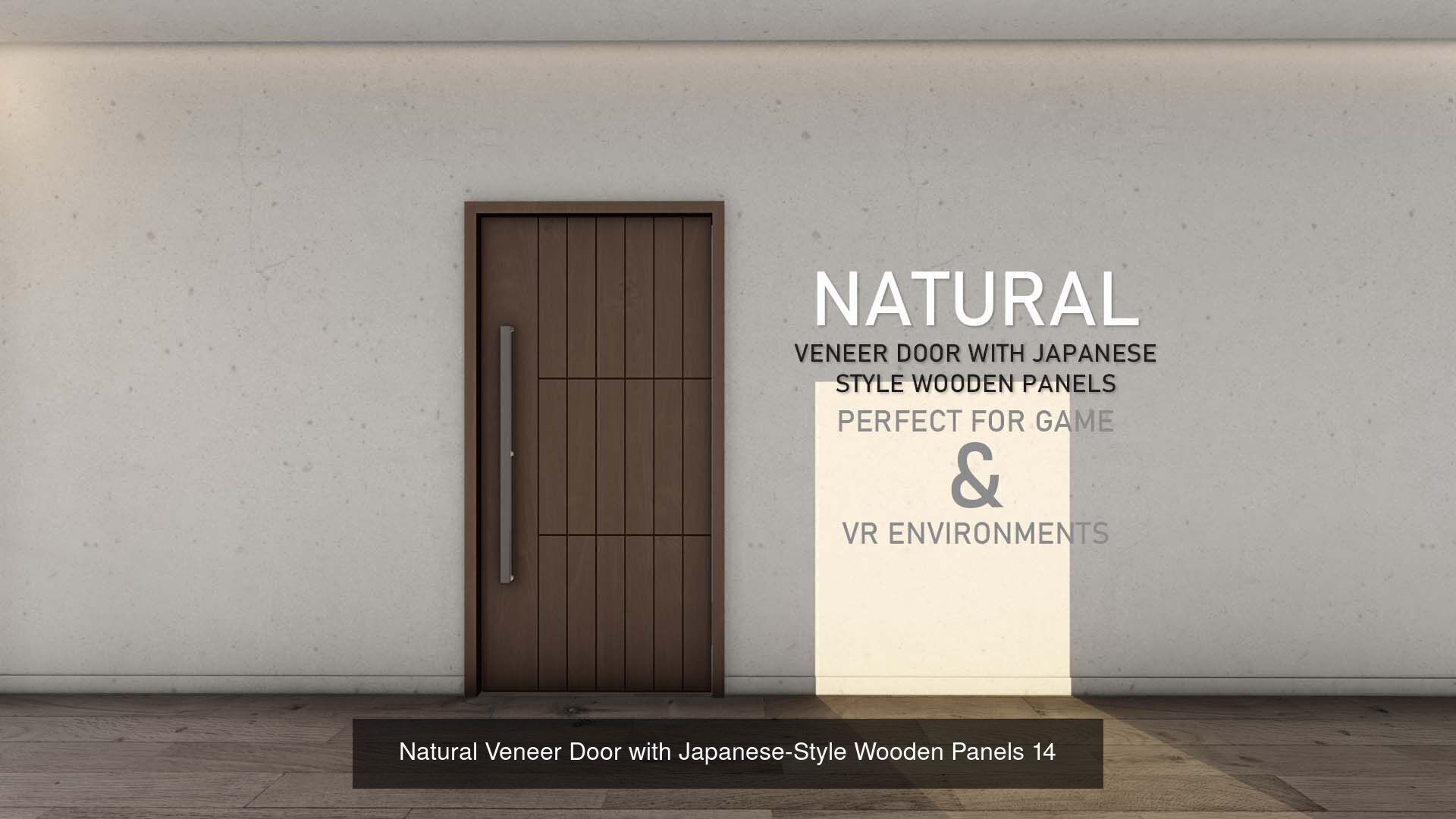 Set II of 10 Realistic Wooden door collection low poly Doors _5