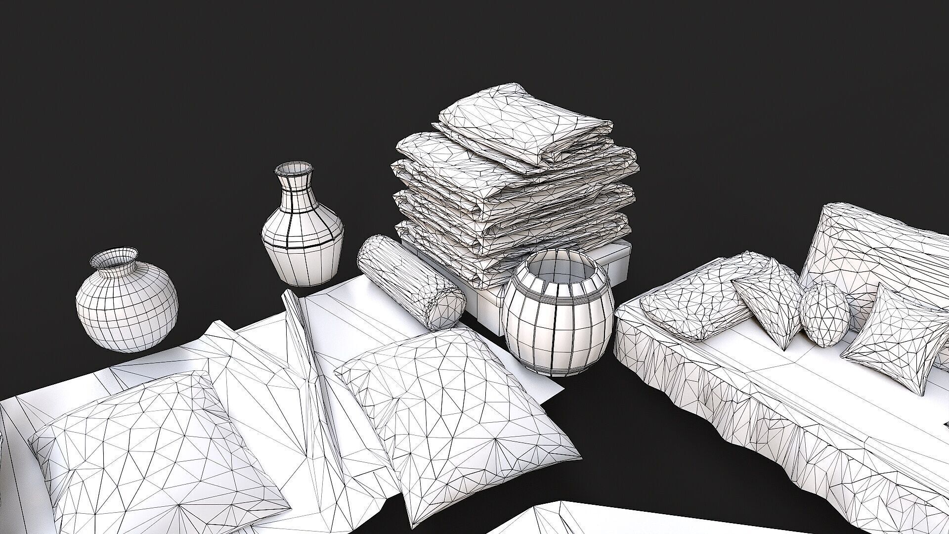 Old Traditional Eastern Nomads Tent 3 Low Poly PBR  Low-poly 3D model_19