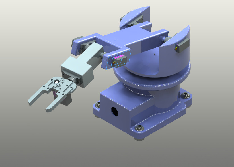 Robotic Arm MG90S 3D print model_1