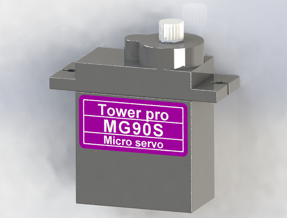 Robotic Arm MG90S 3D print model_4