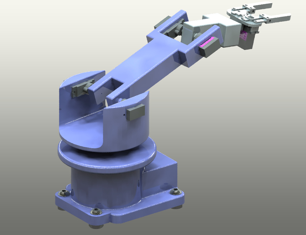 Robotic Arm MG90S 3D print model_2