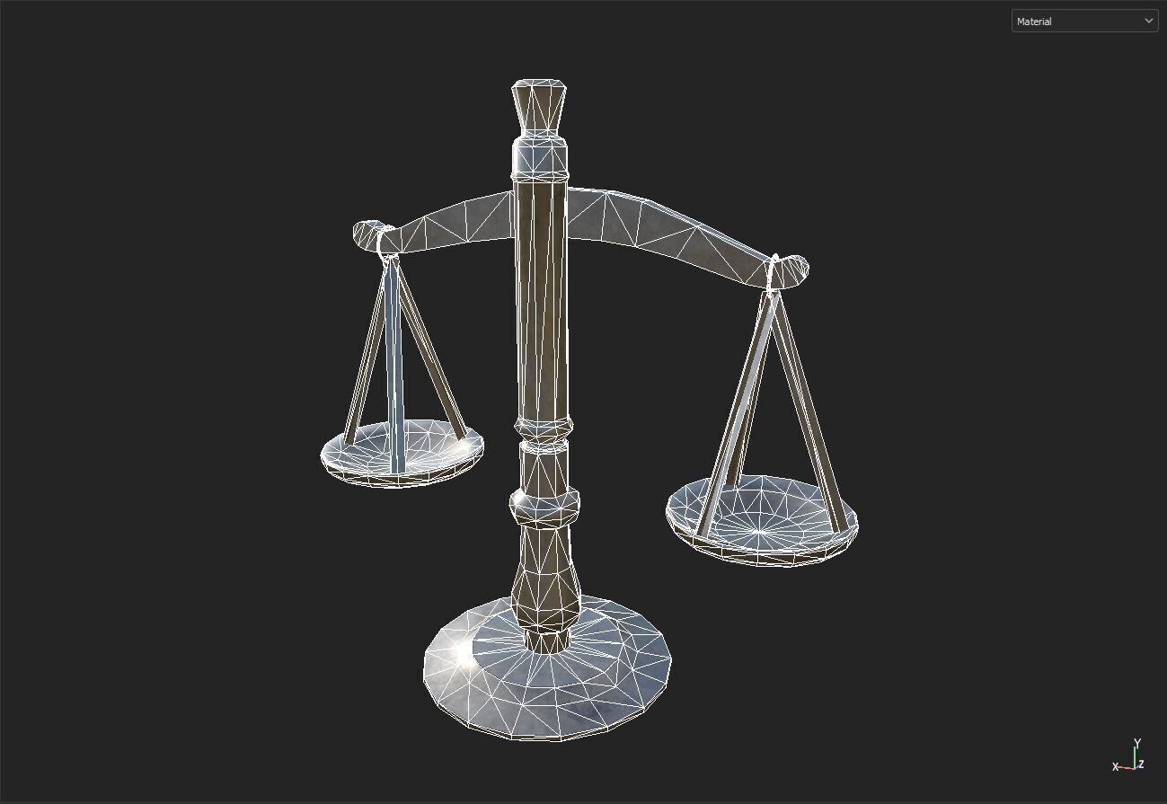 scales Low-poly 3D model_8