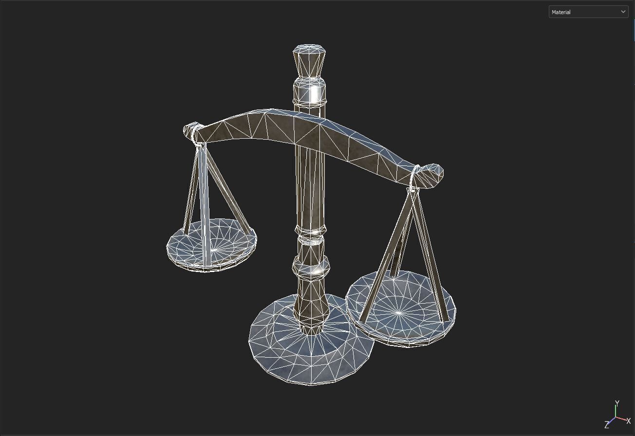 scales Low-poly 3D model_6