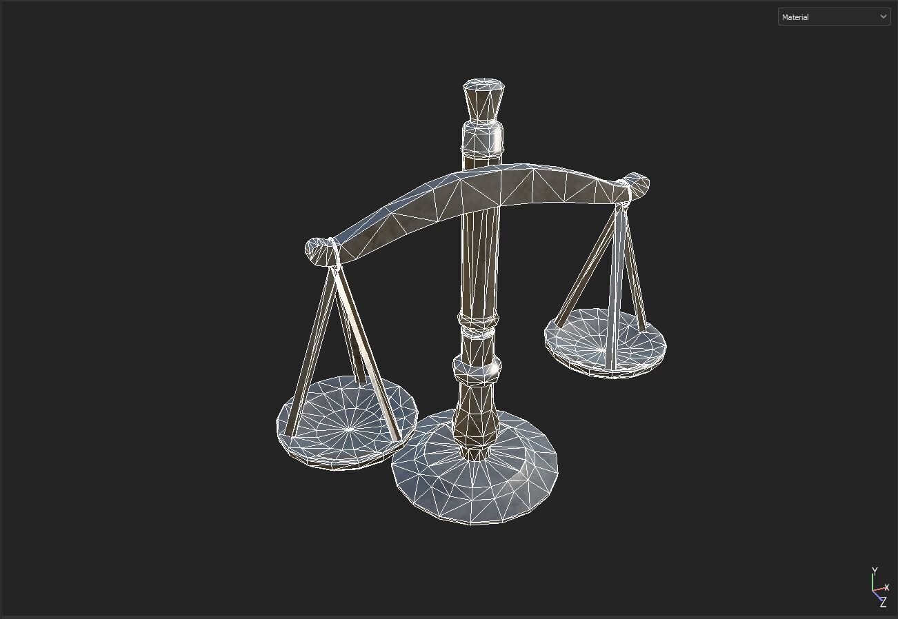scales Low-poly 3D model_5