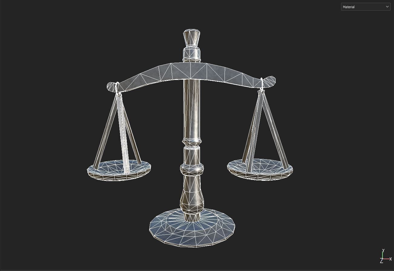 scales Low-poly 3D model_7
