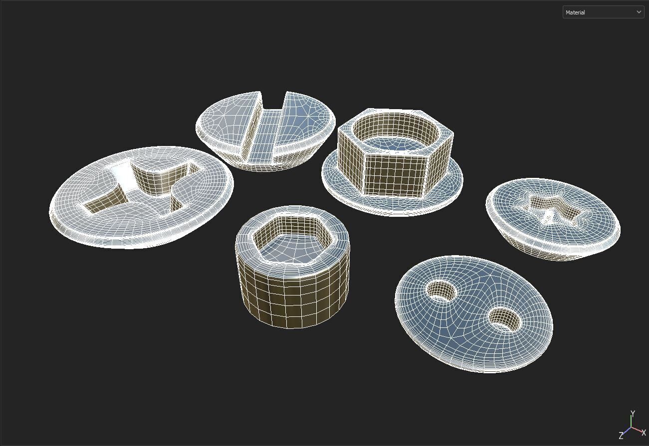 screws 3D model_5