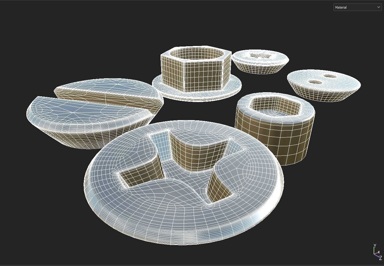 screws 3D model_8
