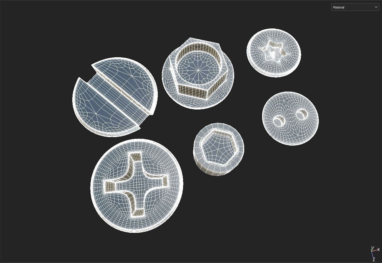 screws 3D model_7