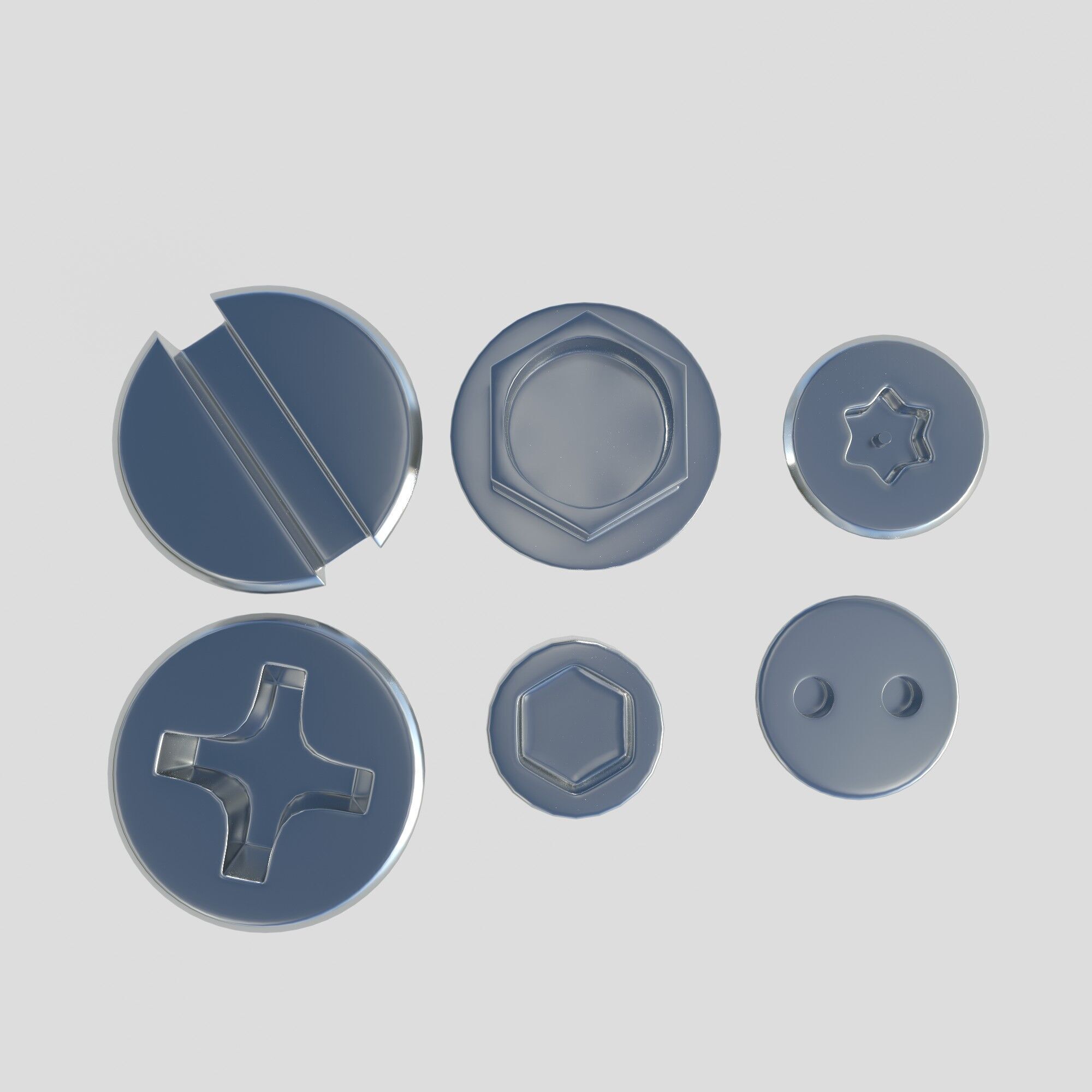 screws 3D model_3