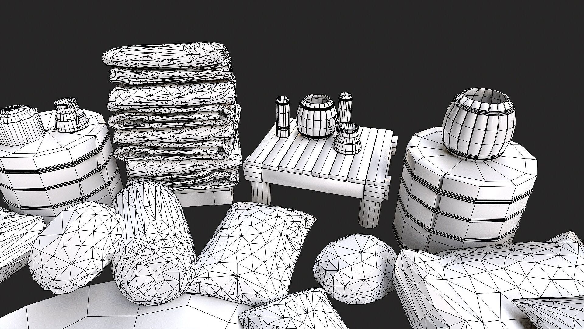 Old Traditional Eastern Nomads Tent 4 Low Poly PBR Low-poly 3D model_20