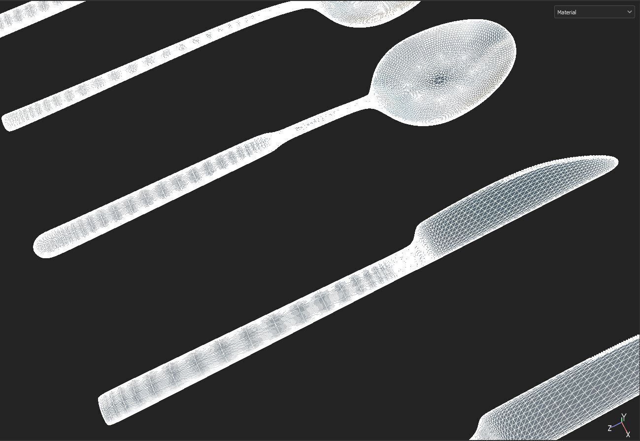 Simple cutlery set 3D model_6