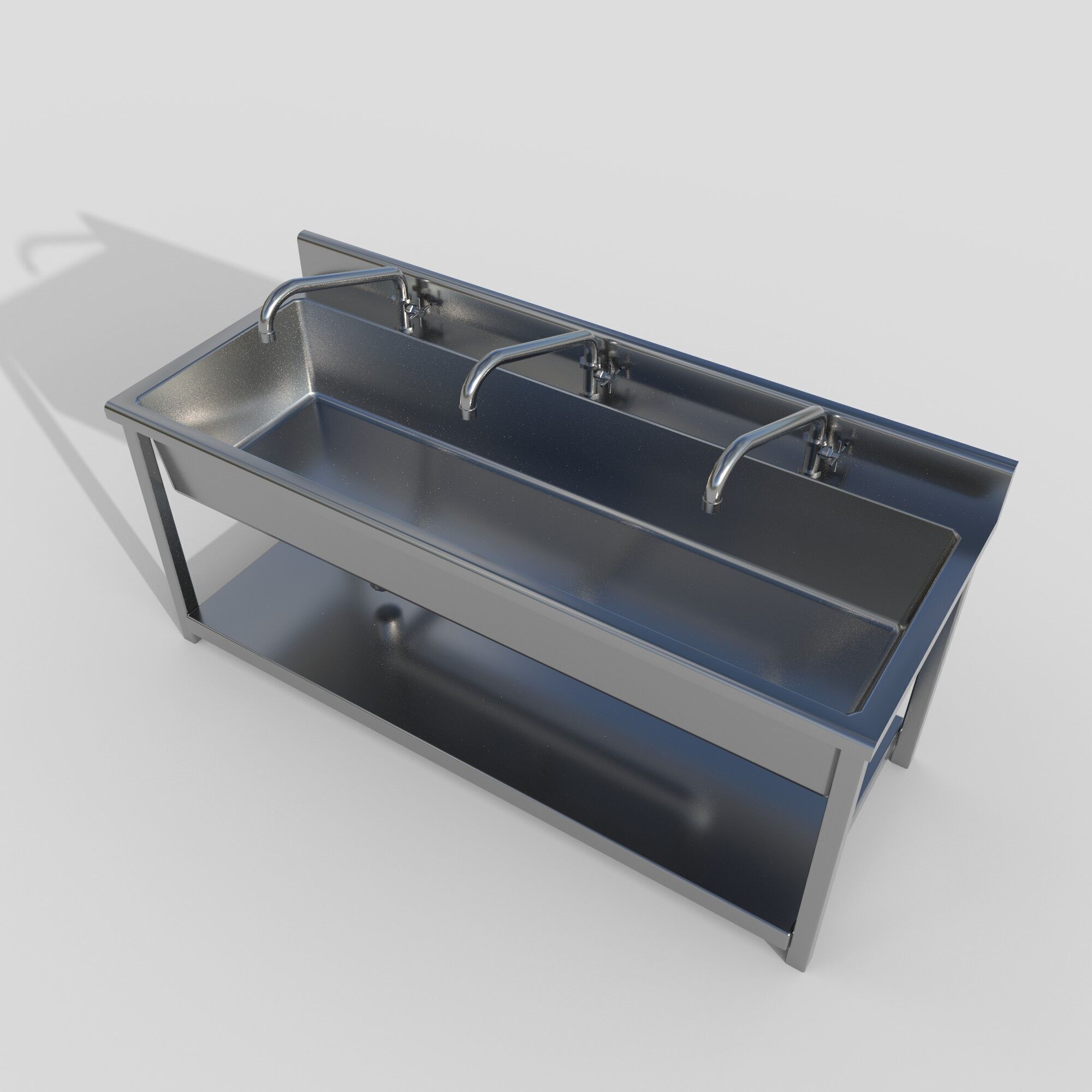 Kitchen sink Low-poly 3D model_1