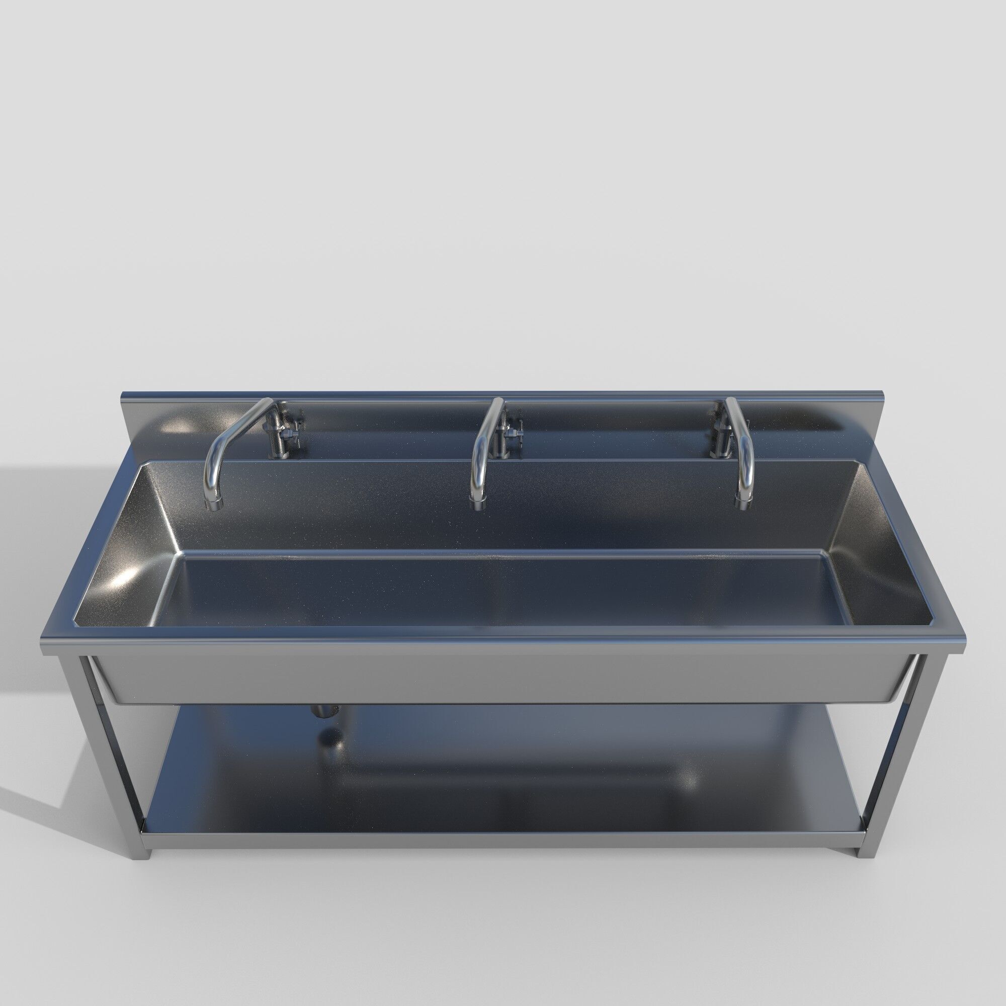 Kitchen sink Low-poly 3D model_4