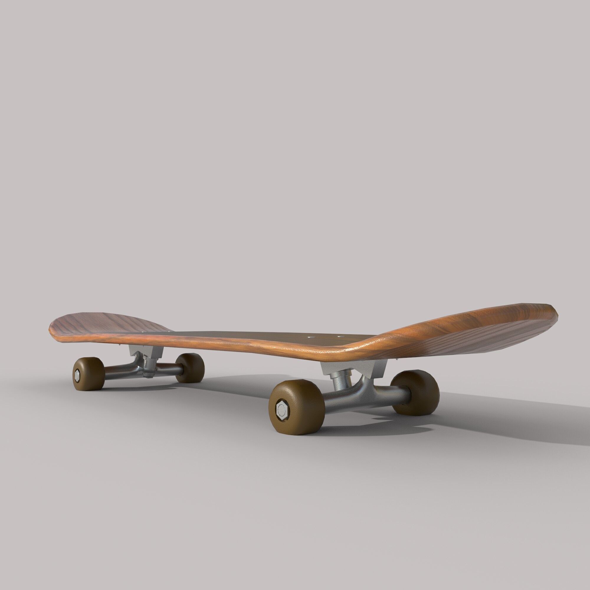 Skateboard Low-poly 3D model_2
