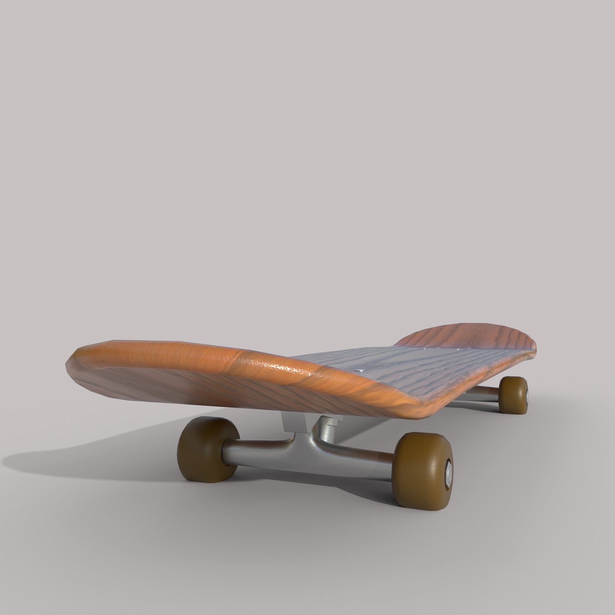 Skateboard Low-poly 3D model_4