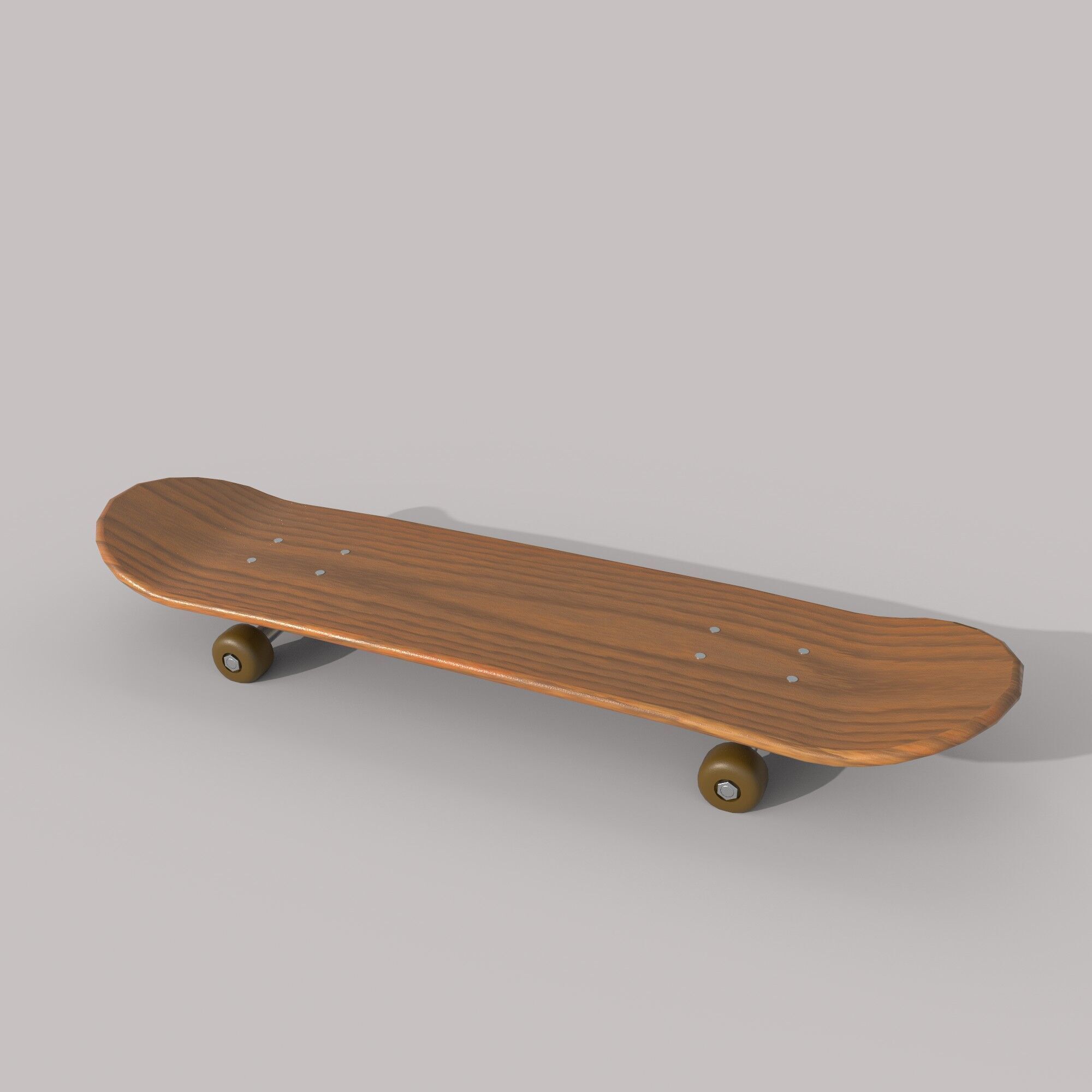 Skateboard Low-poly 3D model_1