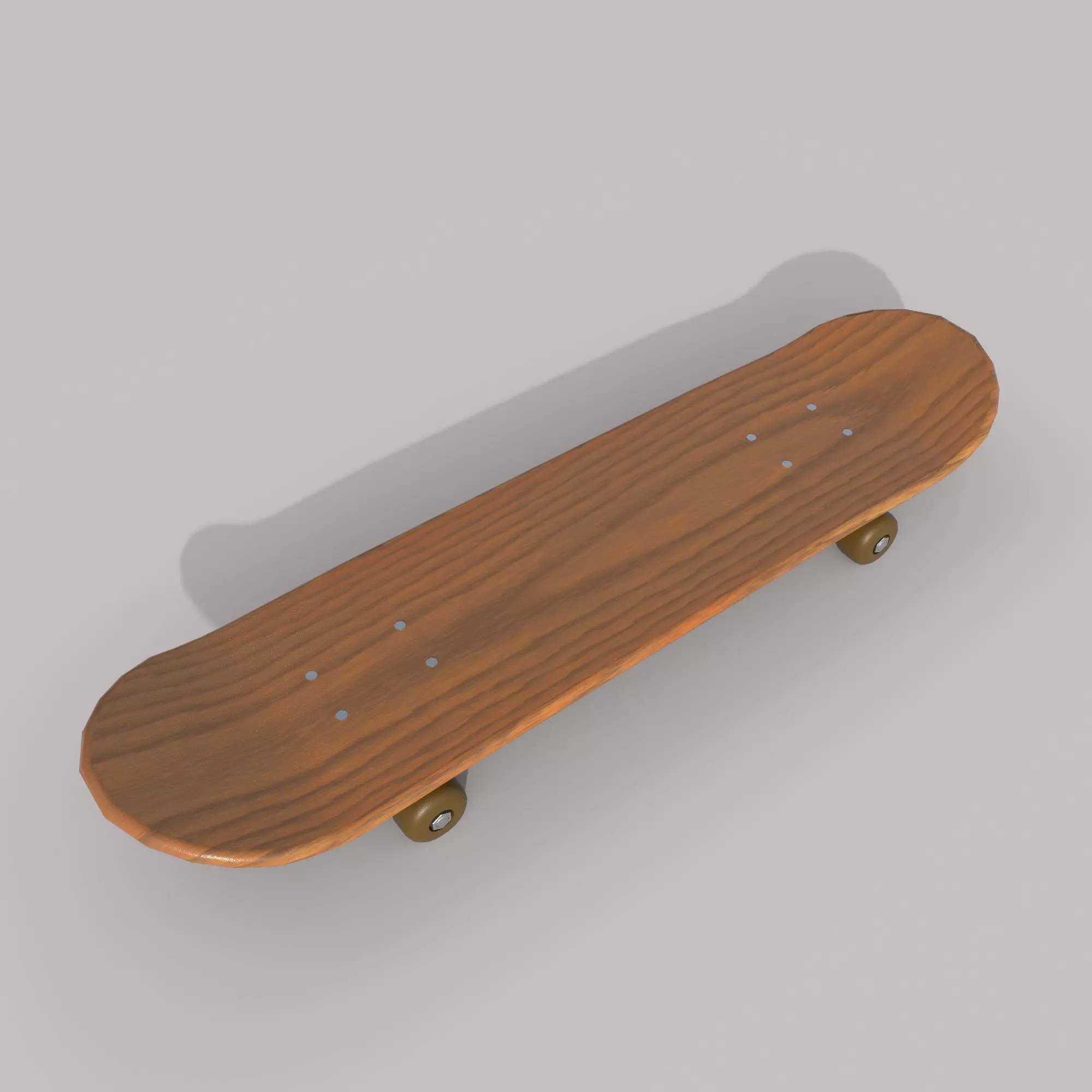 Skateboard Low-poly 3D model_0