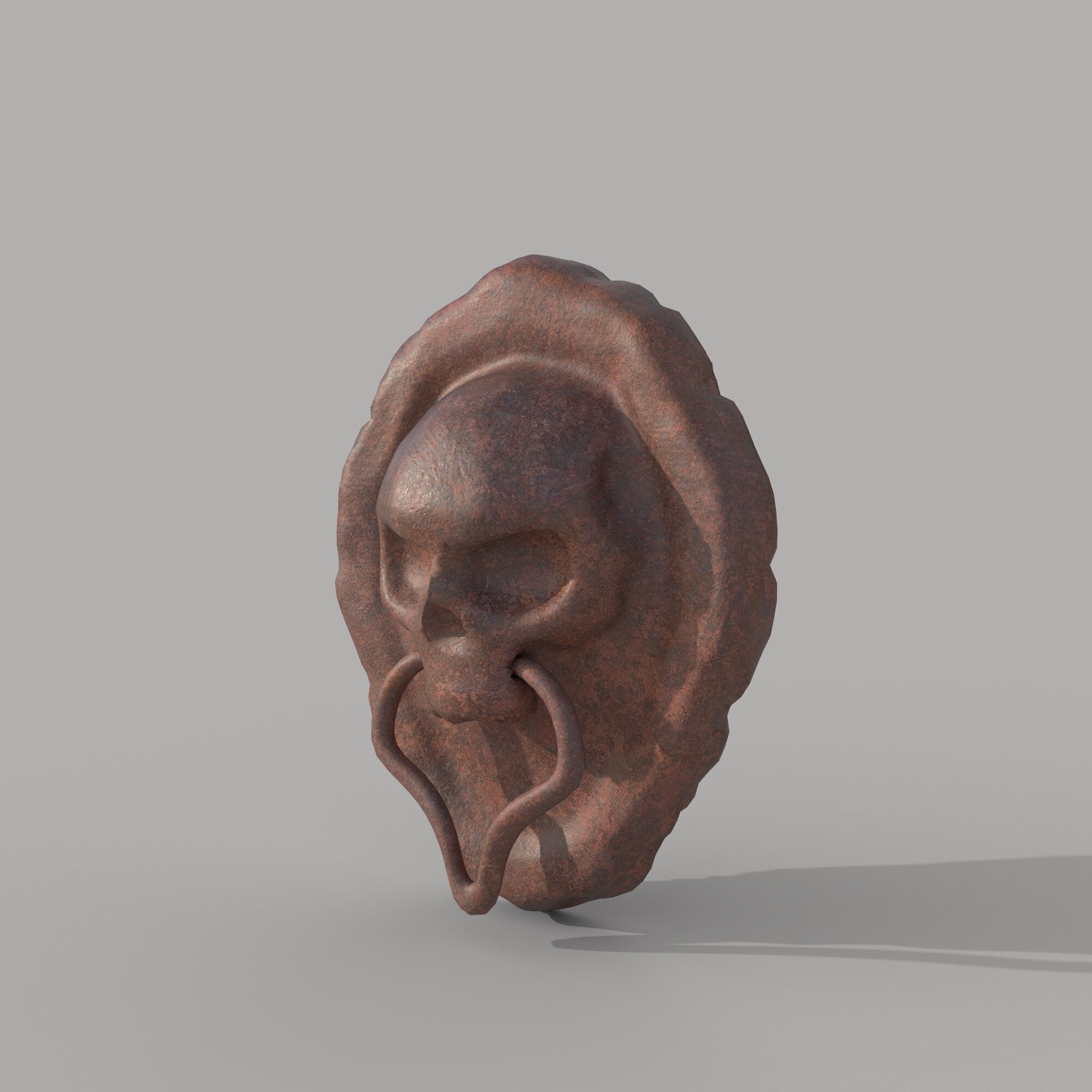 Skull door knocker 3D model_1