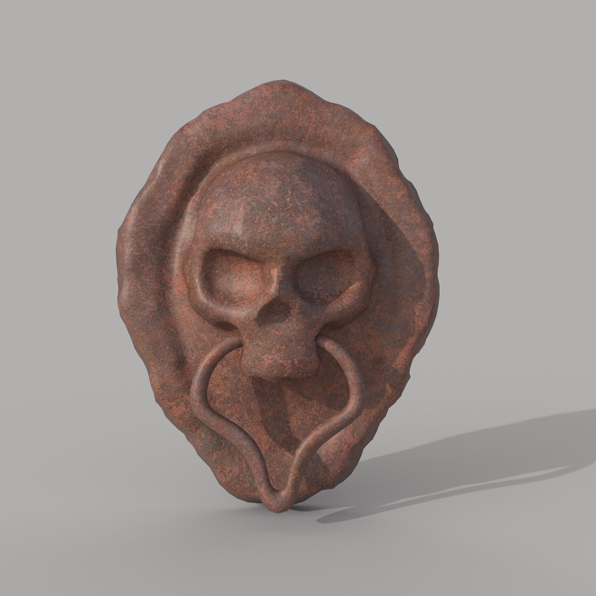 Skull door knocker 3D model_3