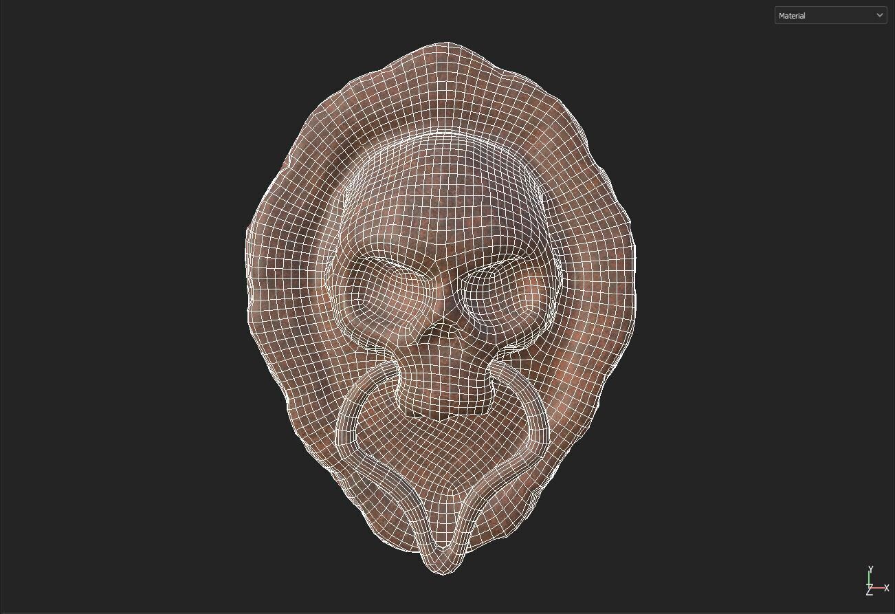 Skull door knocker 3D model_7