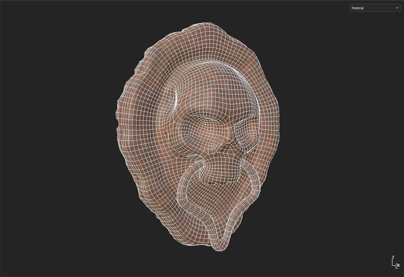 Skull door knocker 3D model_5