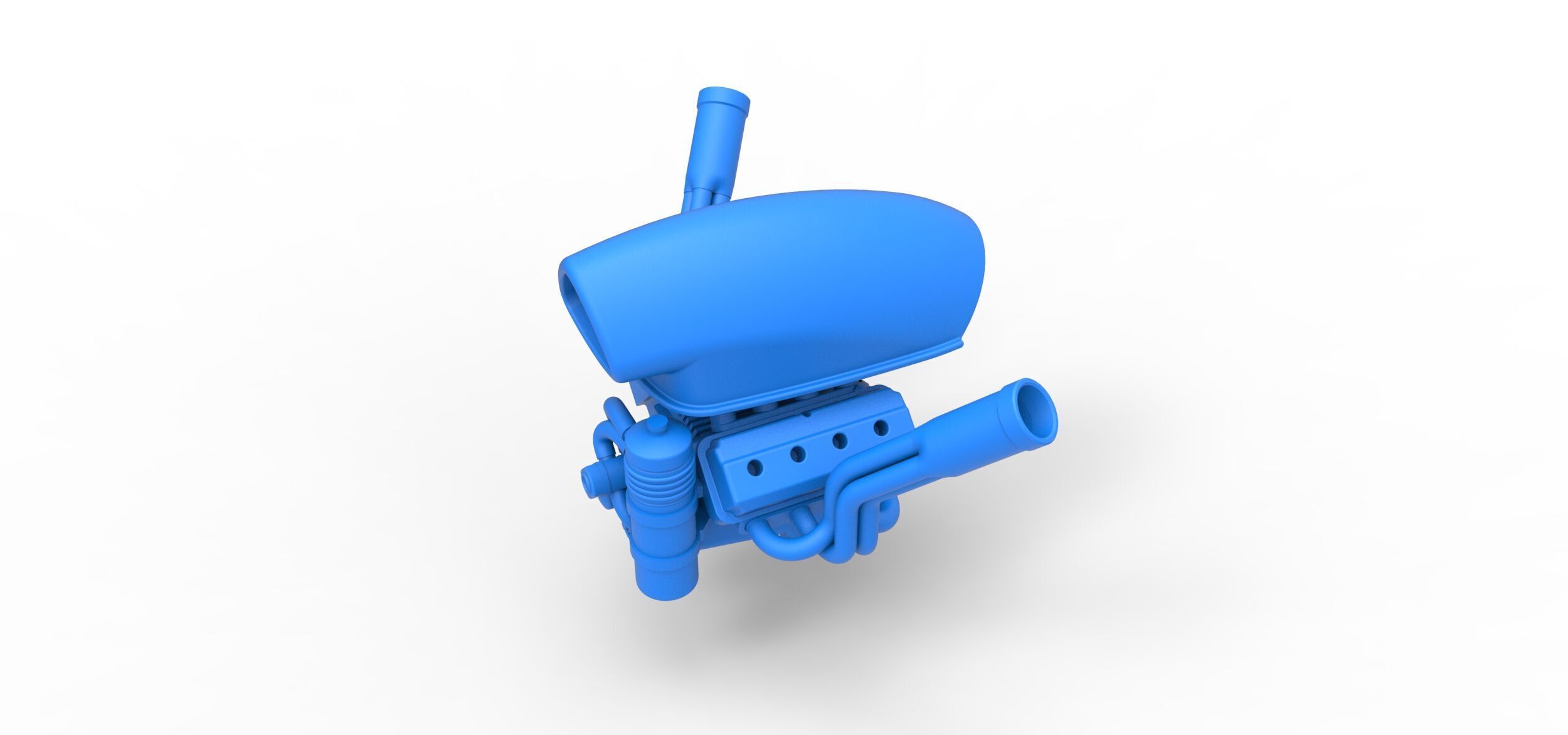 Engine of Uphill Sand Racing Dragster Version 4 Scale 1 to 25 3D print model_1