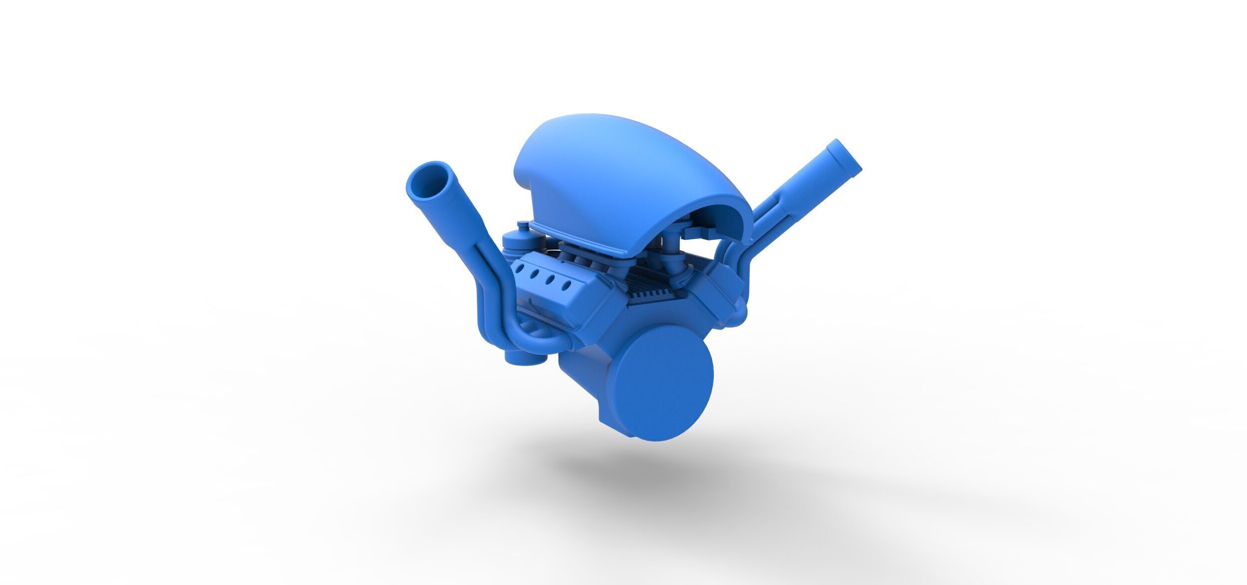 Engine of Uphill Sand Racing Dragster Version 4 Scale 1 to 25 3D print model_9