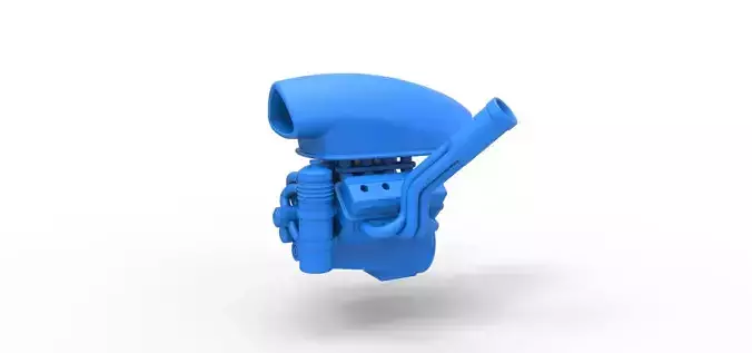 Engine of Uphill Sand Racing Dragster Version 4 Scale 1 to 25