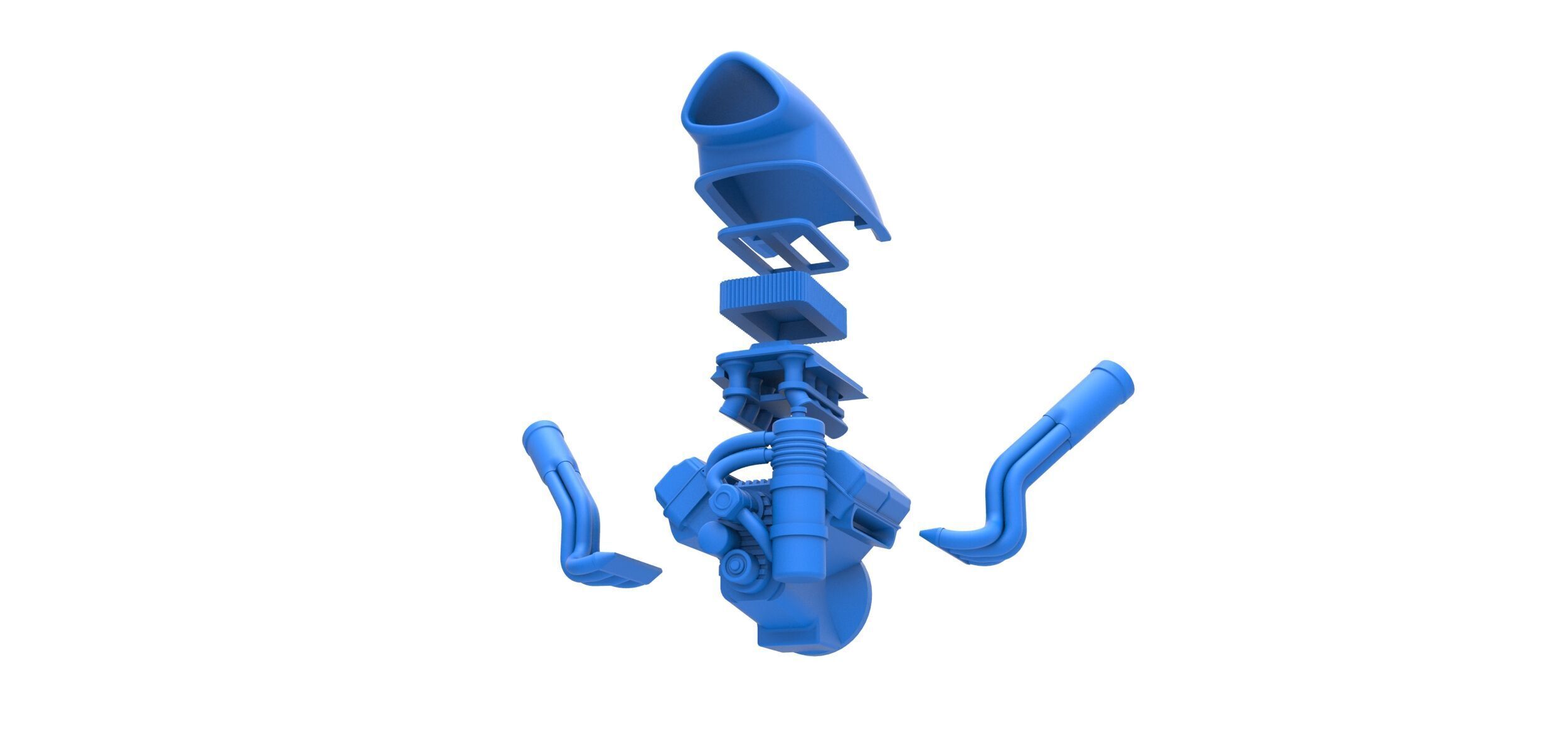 Engine of Uphill Sand Racing Dragster Version 4 Scale 1 to 25 3D print model_13