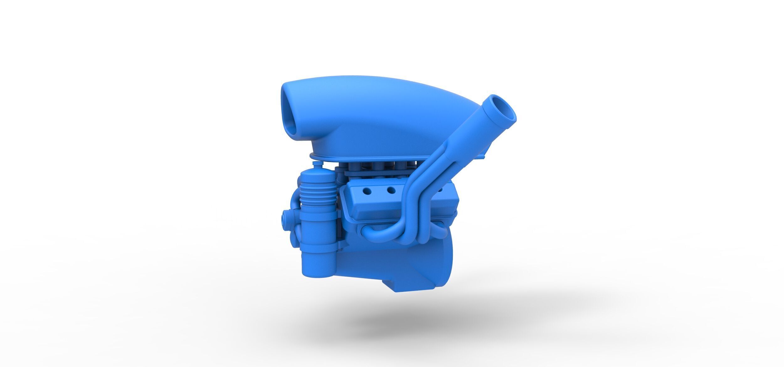 Engine of Uphill Sand Racing Dragster Version 4 Scale 1 to 25 3D print model_6