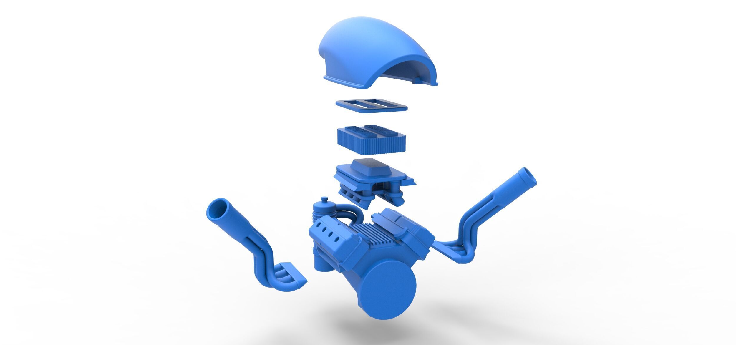 Engine of Uphill Sand Racing Dragster Version 4 Scale 1 to 25 3D print model_15