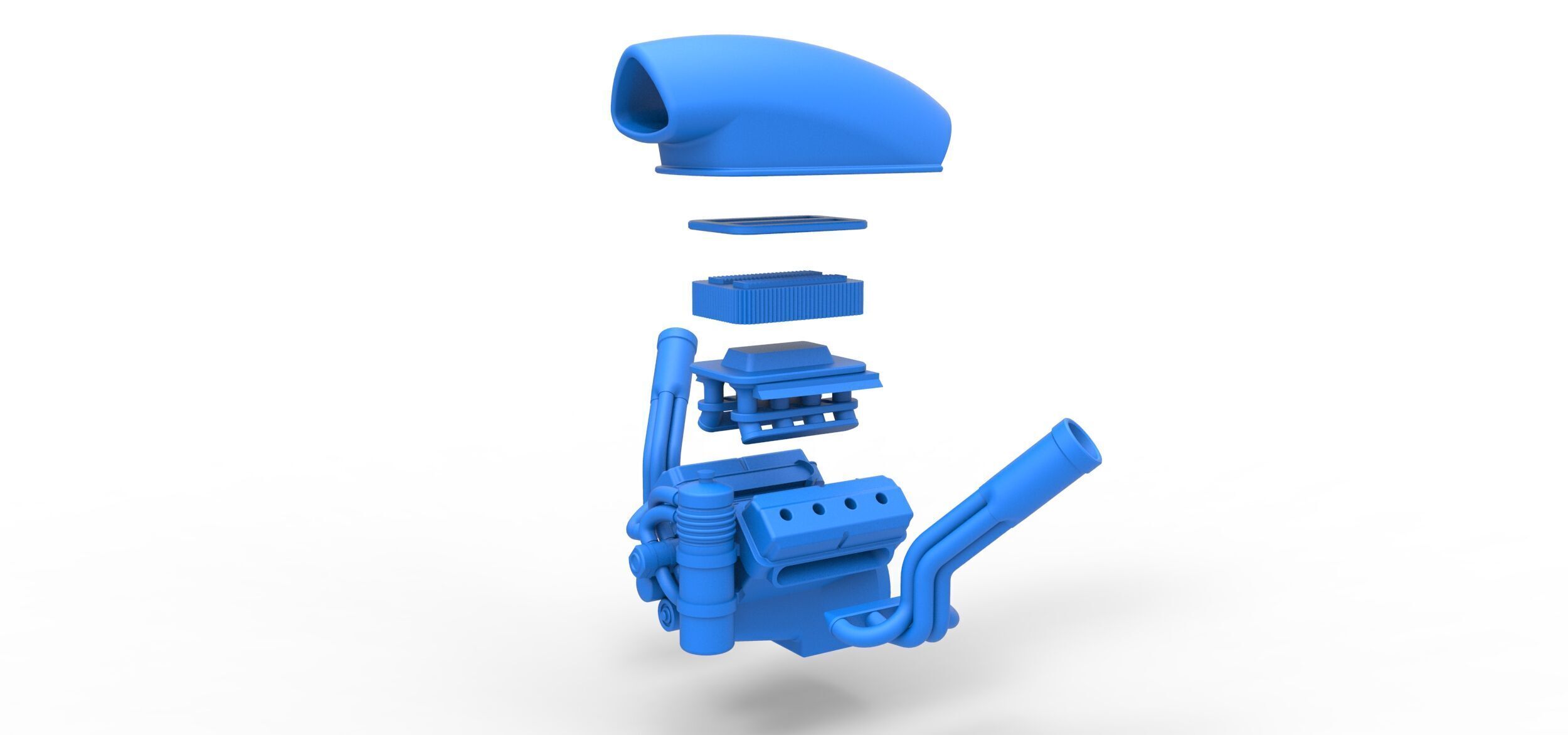 Engine of Uphill Sand Racing Dragster Version 4 Scale 1 to 25 3D print model_14