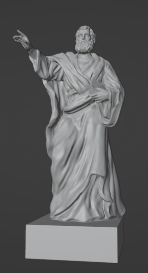 Saint Peter Sculpture 3D print model_1