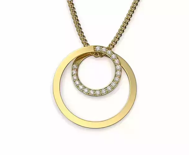 Diamond Moebius Circle Pendant 3D print model