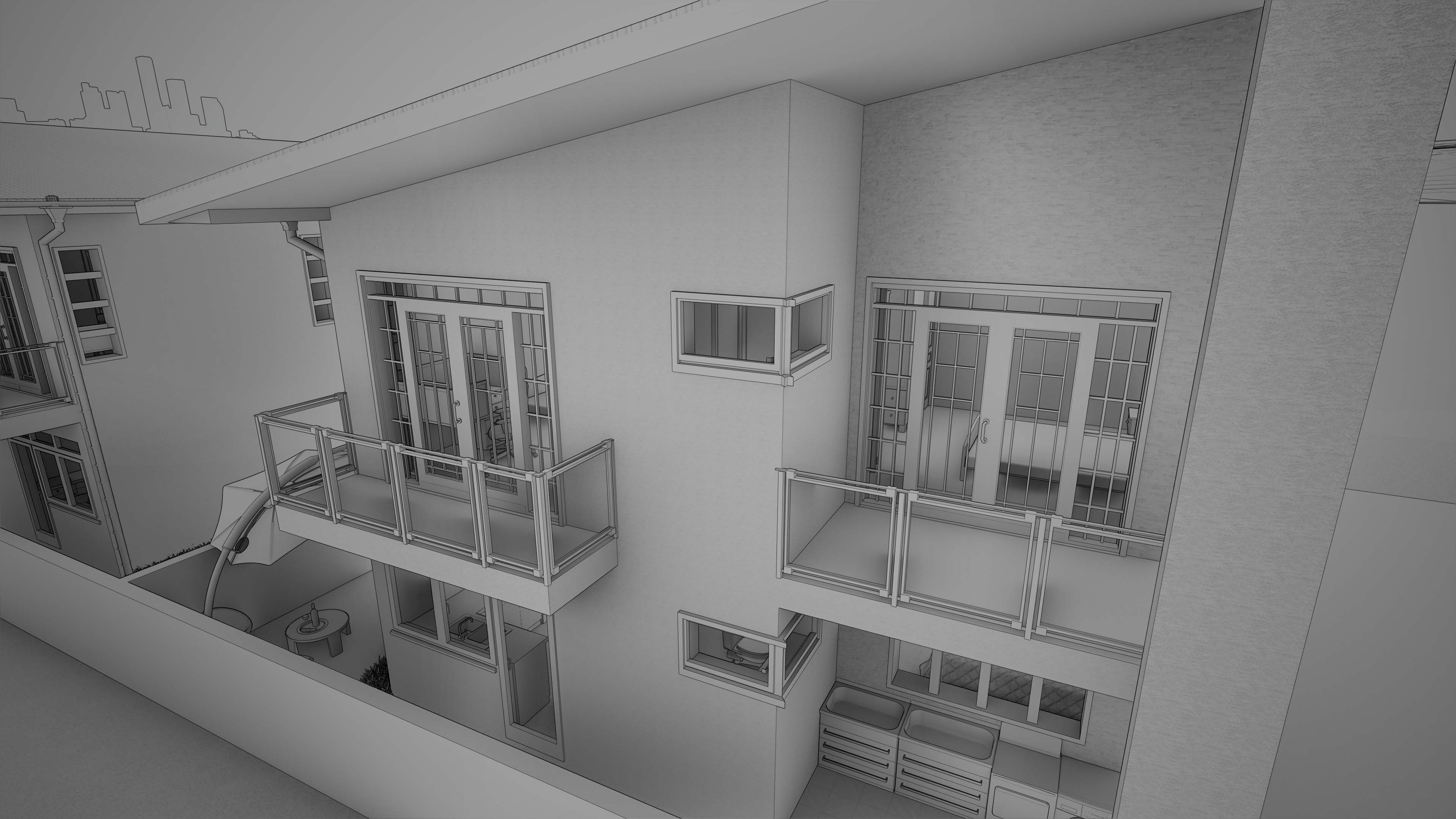 Villas Interior and Exterior fixed 3D model_10