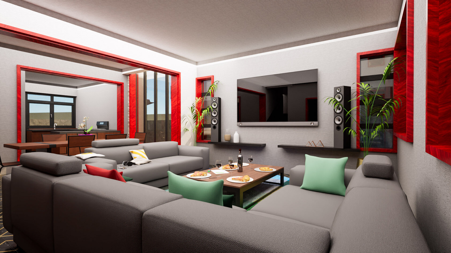 Villas Interior and Exterior fixed 3D model_3