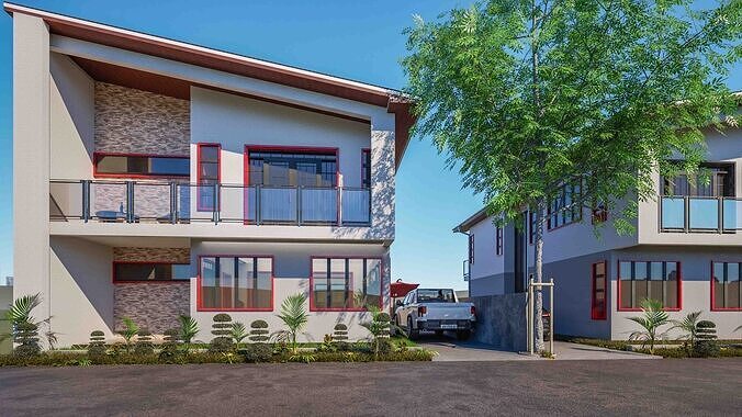 Villas Interior and Exterior fixed 3D model
