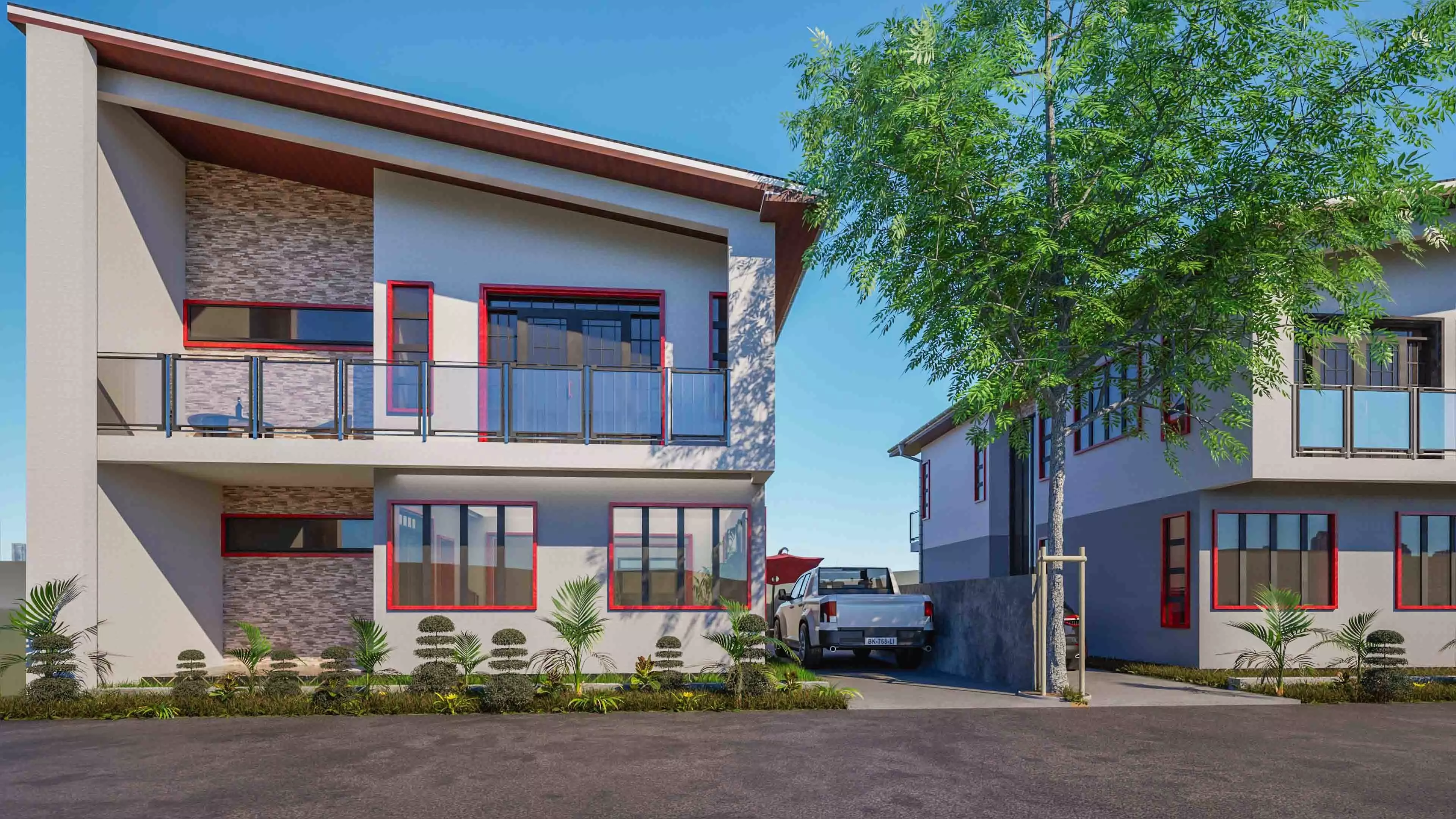 Villas Interior and Exterior fixed 3D model_0