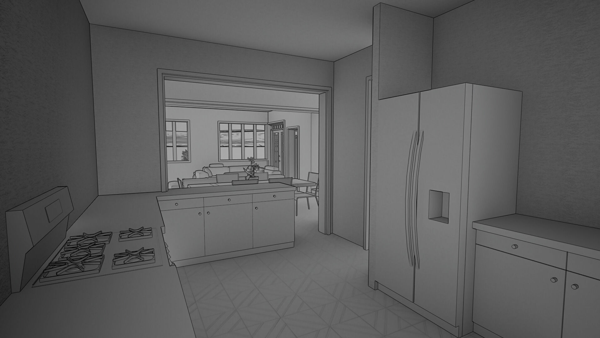 Villas Interior and Exterior fixed 3D model_13